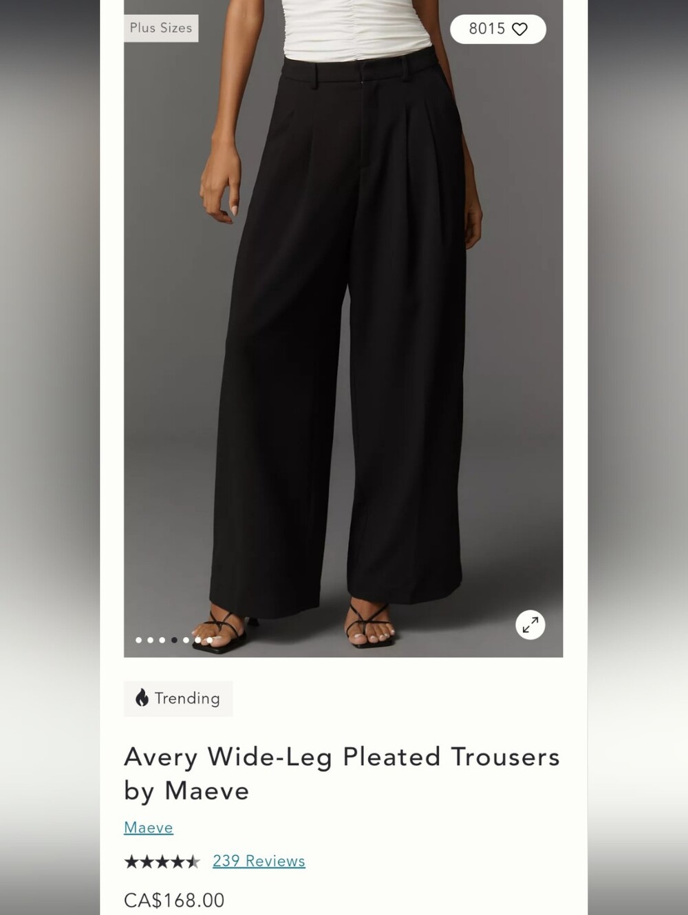 Maeve Avery Wide Leg Trousers